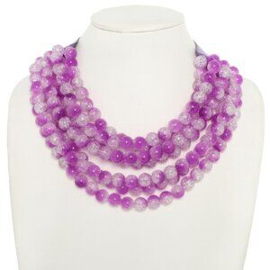 Multi-strand Marble Bead Necklace